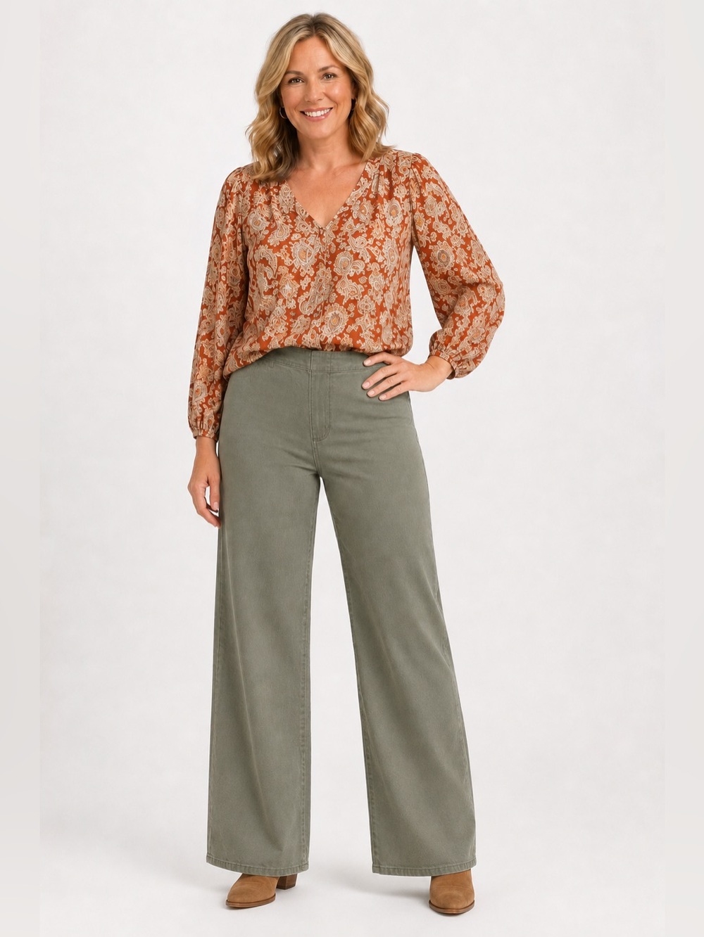 Universal Threads wide leg jeans Olive Green size 12
